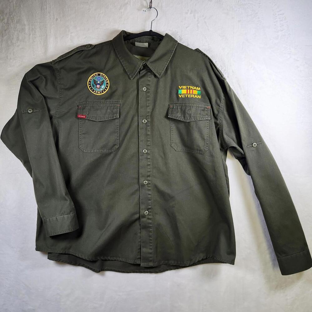 Rothco US Army Vietnam Veteran Embroidered BDU Shirt Green Size‎ 2XL
